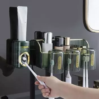 Диспенсер для зубной пасты, автоматический выдавливатель зубной пасты, подходит для детей и взрослых, настенный, для ванной комнаты, душа и туалета