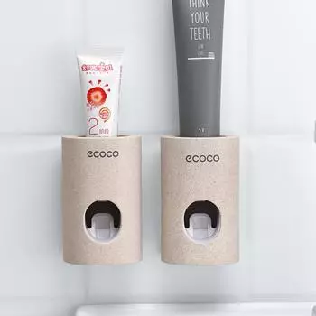 Диспенсер для зубной пасты, пылезащитный держатель для зубных щеток, настенная подставка, автоматический выдавливатель зубной пасты, набор принадлежностей для ванной комнаты