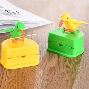 Диспенсер для зубочисток Bird, пресс-держатель для зубочисток Woodpecker, портативный держатель для зубочисток для домашнего офиса, ресторана, рабочего стола, автоматический контейнер для зубочисток A