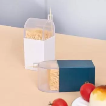 Диспенсер для зубочисток, легкий доступ, открывалка для бутылок, многоразовая, удобная банка для экономии места, товары для ресторана синий