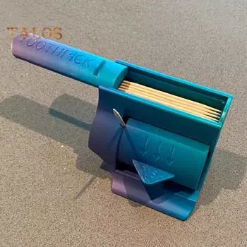 Диспенсер для зубочисток, напечатанный на 3D-принтере, с выдвижной крышкой, держатель для зубочисток, портативный, для домашнего офиса, ресторана, настольный органайзер для зубочисток, контейнер