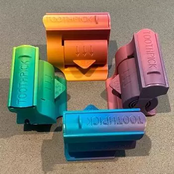 Диспенсер для зубочисток, напечатанный на 3D-принтере, с выдвижной крышкой, держатель для зубочисток, портативный, для домашнего офиса, ресторана, настольный органайзер для зубочисток, контейнер