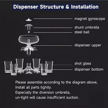 Диспенсер и держатель для 6 стопок, диспенсер для розлива жидкостей, дозирование стопок, аксессуары для праздников и вечеринок, игры, инструменты для питья