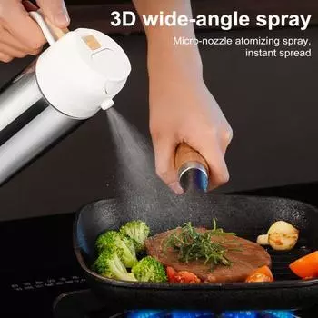 Диспенсер и распылитель оливкового масла из нержавеющей стали 2-в-1, 360 мл/430 мл/500 мл, распылитель пищевого масла Mister для кухни, приготовления пищи, фритюрницы, жарки барбекю S