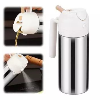 Диспенсер и распылитель оливкового масла из нержавеющей стали 2 в 1, 360 мл/430 мл/500 мл, пищевой распылитель масла S