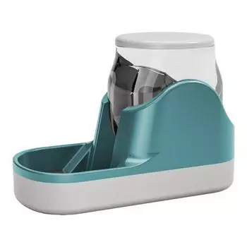 Диспенсер с прозрачным резервуаром и верхней крышкой Гравитационная миска для воды Кормушка для кошек и собак A синий