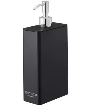 Диспенсер Yamazaki Jitsugyo Square Slim Body Soap Black Tower Pump Dispenser Bottle 4257 Двусторонний Приблизительно. Ш5.5XГ11XВ23.5см