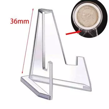 Display Stands Acrylic Easel Holder Rack Shelf Commemorative Transparent Coin 36mm