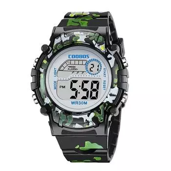 Display Waterproof Calendar Electronic Wristwatch LED Digital Watches Kids Watches Sports Watches чёрный