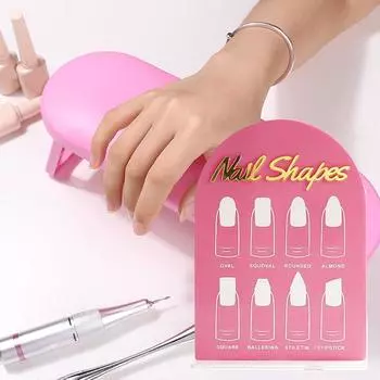 Дисплей для дизайна ногтей Аксессуары для дизайна ногтей Салон красоты Форма ногтей Дисплей для ногтей Маникюрный стенд для дизайна ногтей Инструмент розовый