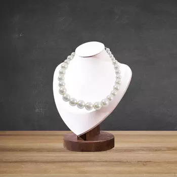 Дисплей для ожерелья, держатель для ювелирных изделий, домашний декор, деревянная основа, элегантная для женщин, подставка для кулона и цепи White Small