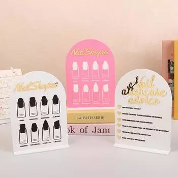Дисплей для типсов ногтей, акриловый стенд для дизайна ногтей, держатель для показа типсов ногтей для маникюрного салона, инструмент для дизайна ногтей C