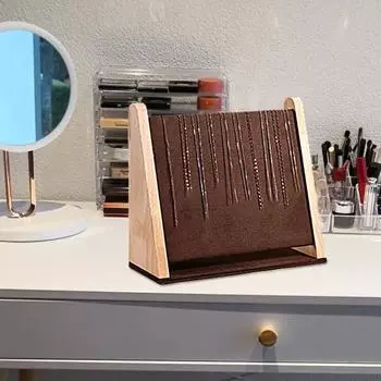 Дисплей для ювелирных изделий, без заусенцев, стильный, большой емкости, для продажи, стенд для ожерелья, органайзер для дисплея ожерелья бежевый