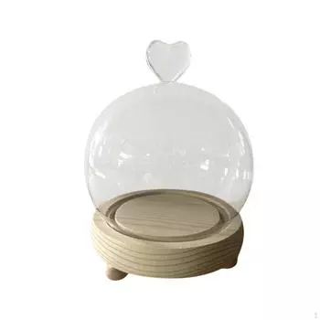 Дисплей Купол с основанием Корпус для украшения дома Стенд Витрина Коллекционные предметы Свадебные подарки Изделия ручной работы 13.5cmx9.5cm