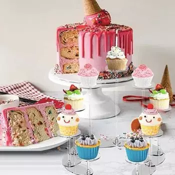 Дисплей предметов акриловый удобный вращающийся многофункциональный держатель для ювелирных изделий для кексов подставка для кексов прозрачный