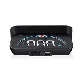 Дисплей с поднятой головой Автомобиль с поднятой головой: Hud Display Obd2 и Hud Display Gps 3,5 дюйма Спидометр Автомобильный спидометр Измеритель температуры воды Скорость двигателя Безопасность A 15x9x5cm