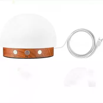 Дисплейная подставка с деревянной кнопкой управления, режимом освещения, USB-перезаряжаемая настольная лампа, прикроватная лампа, силиконовый абажур, лампа для кормления, ночник