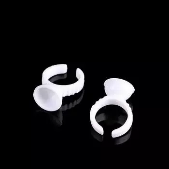 Disposable Eye Lashes Ring Pallet Grafting Eyelash Tool Glue Ring Glue Pallet Eyelash Extensions белый