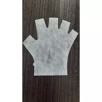Disposable Large White Black Non-Woven Nail Gloves Five Finger Open Finger Shading Nail Protection Hand Hygiene White 100 pcs/bag(27 yuan/bag) L