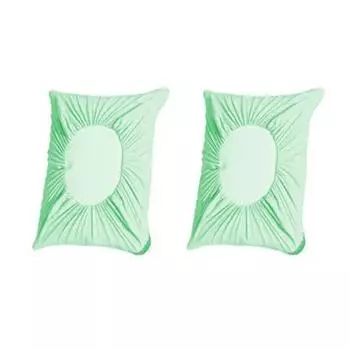 Disposable Pillowcase Solid Color Non-woven Fabric Friction-Free Surface Hair Protection Anti-Wrinkle Pillow Cover Travel Business Trip Hotel AVE зелёный