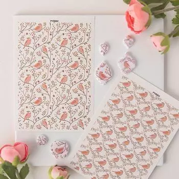 Disposable Pottery Stickers Butterfly Pattern Pottery Making Tool Polymer Clay Style D