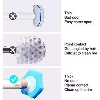 Disposable Toilet Cleaning System Disposable Toilet Flushable Refill Fresh Brush Flushable Refills синий