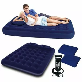 Disratw Air Bed Air Mat Single Double Outdoor Camping Bed Queen Size Компактное хранение Легко переносить Спать в машине Кровать Запасная кровать Использование пространства Air
