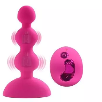 Дистанционное управление, двухъядерное вытягивание шариков и 10-частотная вибрационная зарядка, стимулирующая вкус прыгающих яиц и анальный затор на заднем дворе 14cm