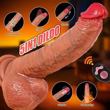 Дистанционное управление мягкий дилдо пенис для женщин дистанционное управление большой реалистичный дилдо с вибратором секс-игрушки телескопический подогреваемый резиновый член член