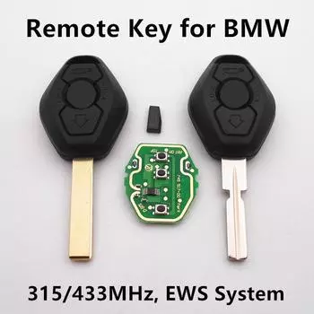 Дистанционный ключ BMW 325 330 318 525 530 540 E38 E39 E46 M5 X3 X5 EWS Система 315 МГц/433 МГц/чип ID44 EWS HU58 315mhz