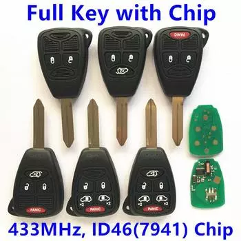 Дистанционный ключ CE0888 для JEEP Liberty Grand Cherokee Compass Patriot 433 МГц, автомобильный дистанционный автоматический ключ 2 BT 433MHz чёрный