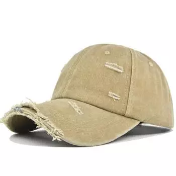 Distressed Peaked Cap Adjustable Sunscreen Hats Fashion Baseball Hats Man Women Outdoor Sports