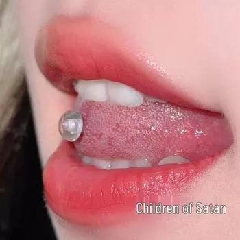 Дитя Сатаны: Удобный невидимый пирсинг языка - незаменимый атрибут Нового года! 12mm Length, 1.6mm Thickness
