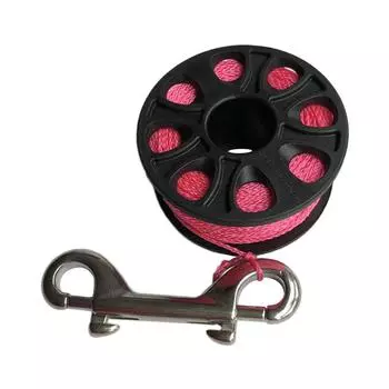 Dive Line Reel Finger Spool for Diving Snorkeling Fluorescent Pink