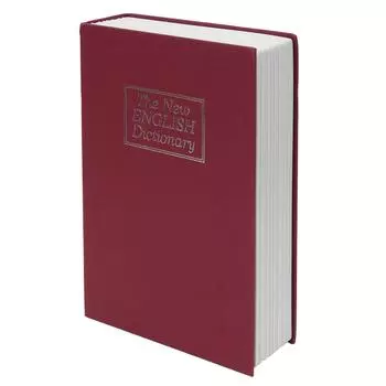 Diversion Book Safe большого размера в стиле словаря из нержавеющей стали с кодовым замком для
