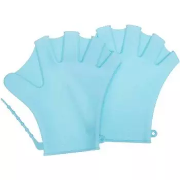 Перчатки для дайвинга, перчатки для плавания, силиконовые перепончатые перчатки для плавания, перчатки для водных тренировок, дайвинга с веслом, 1 пара чёрный