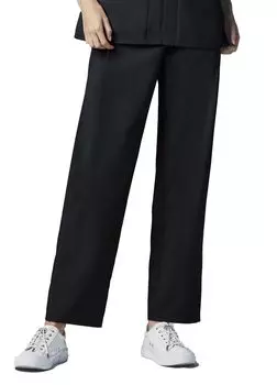 Division of Scrub Pants Unite Pants Dual Use Elastic Waist Straight Easy Care Medical Aesthetics Dental Beauty Reception Uniform DOM0023 Dark Gray S