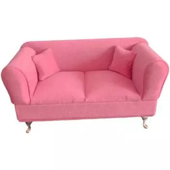 Диван 1/6, шкатулка для украшений для девочек и женщин, футляр для хранения декора спальни, органайзер для коробок, фигурки кукол 12 дюймов, диван для двух человек 20*15*10cm розовый
