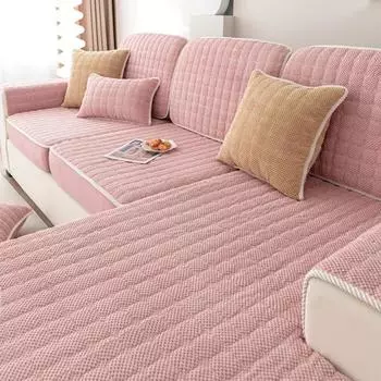 Диван, диван, осень и зима, утолщенный флис, Нескользящие подушки для сидений, четыре сезона, универсальный кожаный чехол для дивана для гостиной, полотенце 60*60cm