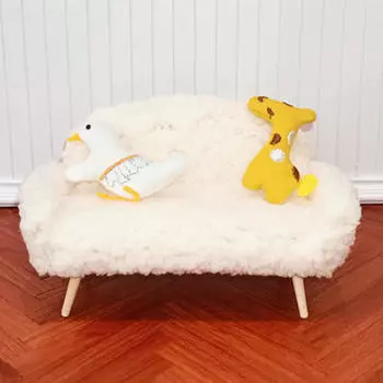 Диван для кукольного домика 1/12 с подушками Аксессуары для украшения дома 3pcs