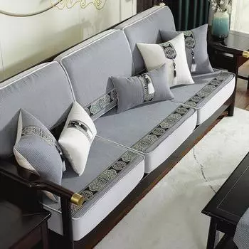 Диван из массива дерева, чехол для дивана из синели, чехол для дивана, все включено, всесезонный новый всесезонный чехол для подушки сиденья 60*60