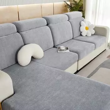 Диван из синели Four Seasons, утолщенный эластичный чехол для дивана, влагостойкий нескользящий чехол, защита от кошачьих царапин, универсальная подушка для дивана 45-65*45-65*5-20cm