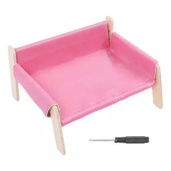 Диван-кровать для домашних животных из сосны, стильный вид, универсальный, облегчающий беспокойство, приподнятый диван-кровать для кошек и собак для дома розовый