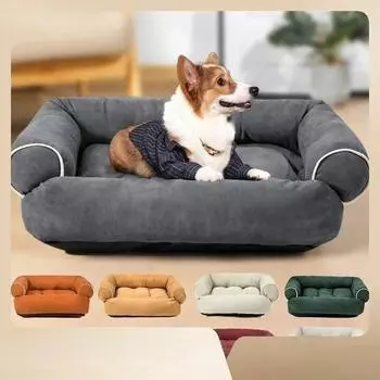 Диван-кровать для домашних животных, коврик для гнезда для собак, глубокий сон для домашних животных осенью и зимой, диван-кровать для больших собак