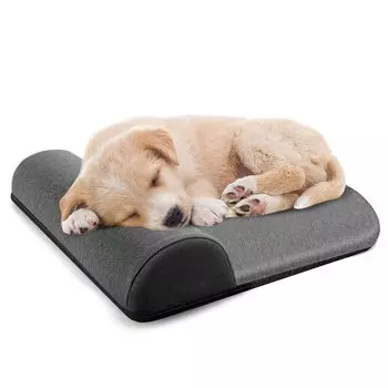 Диван-кровать для собак и домашних животных с мягким спальным местом для собак, высокая комфортность, подходит для пожилых кошек среднего размера, кровать, подушка, коврик, подушка, устойчивость, серый