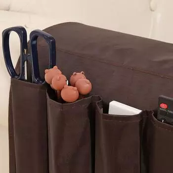 Диван Подлокотник Карманы для хранения Держатель Поднос Диван Подвесной пульт дистанционного управления Телефон бежевый