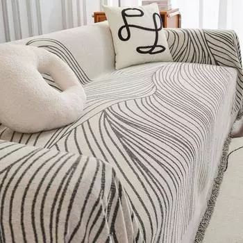 Диван Высококачественный всесезонный универсальный двусторонний синель, современный нескользящий универсальный чехол для дивана с полным покрытием, полный набор полотенец 180*130