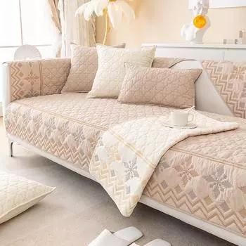 Диванная подушка Four Seasons, обычные ткани, кожаная нескользящая утолщенная подушка, простой современный осенне-зимний стиль 70*70cm