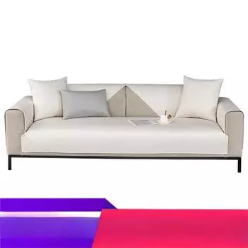 Диванная подушка Four Seasons с универсальным кожаным узором в современном стиле Водонепроницаемая для предотвращения утечки мочи Нескользящая подставка для ног из шерсти с антипригарным покрытием 70*70