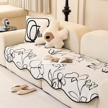 Диванная подушка Four Seasons Универсальная нескользящая подушка неправильной формы Кожаный чехол для дивана Ткань 90*90cm